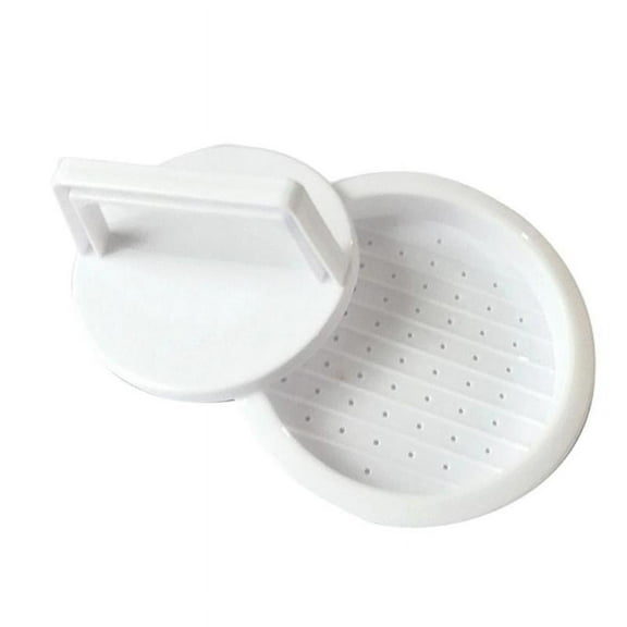 Plastic Burger Press, for Perfect Burgers, Hamburgers, Cheeseburgers, Patties, Meatballs, Frying Pan, Barbecue, Non-stick, 13.1cm