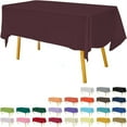 thumbnail image 1 of Plastic Burgundy Tablecloths 2 Pack Disposable Table Covers 54 x 108 Inch PEVA Opaque Table Cloths for BBQ Picnic Birthday Wedding Banquet Parties 8 ft Rectangle Table Use, 1 of 2