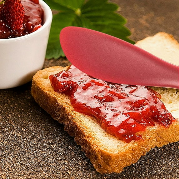 Plastic Butter Spreader, Multi Purpose Plastic Butter Spreader Knives, Kitchen Frosting Knives for Soft Cheese Butter Cream Icing, Sandwich Spreader Knife for Charcuterie Board, Red