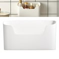 thumbnail image 1 of Plastic Cabinet Door Organizer,Adhesive Wall Mount Storage Box,Under Sink Door Storage Shelf,No Drilling File Storage Rack,Sundry Container for Home Kitchen Bathroom Office 1Pcs White, 1 of 7