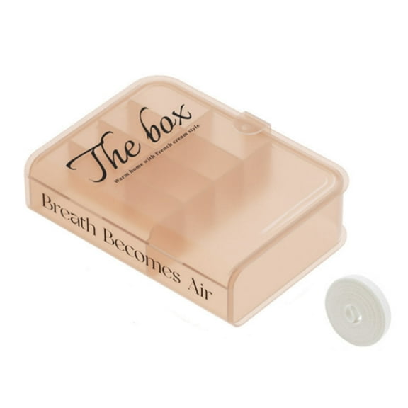 Plastic Cable Organizer Box with Fastening Tape, Boriyuan Desk Accessories Storage Case with 8 Compartments for Drawer, Office, Art, Stationery Supplies (Transparent Pink)