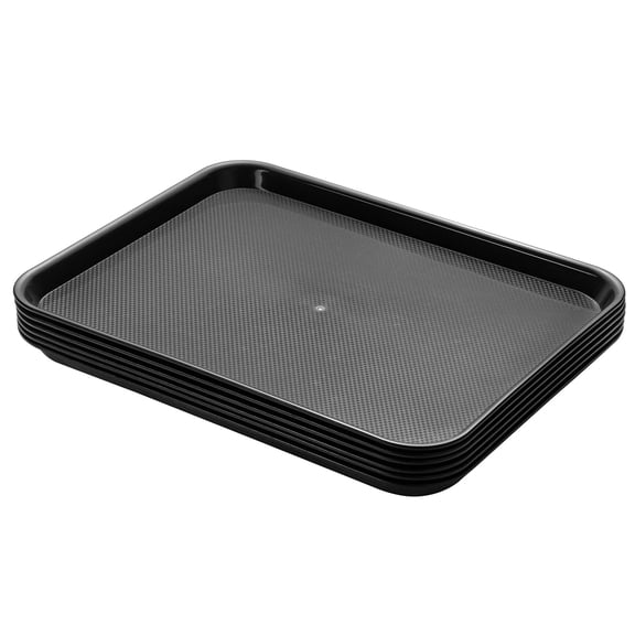 Plastic Cafeteria Trays,Fast Food Serving Trays,Set of 6,Stackable to Save Storage Space and Easy to Clean