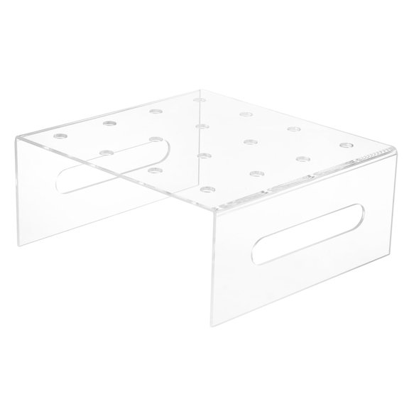 Plastic Cake Stand, 16-Hole Acrylic Push Stand for Dessert Display, Snack Rack with Transparent Design, Easy-Pull Compartments for Bakery, Cafe, Home and Party Use
