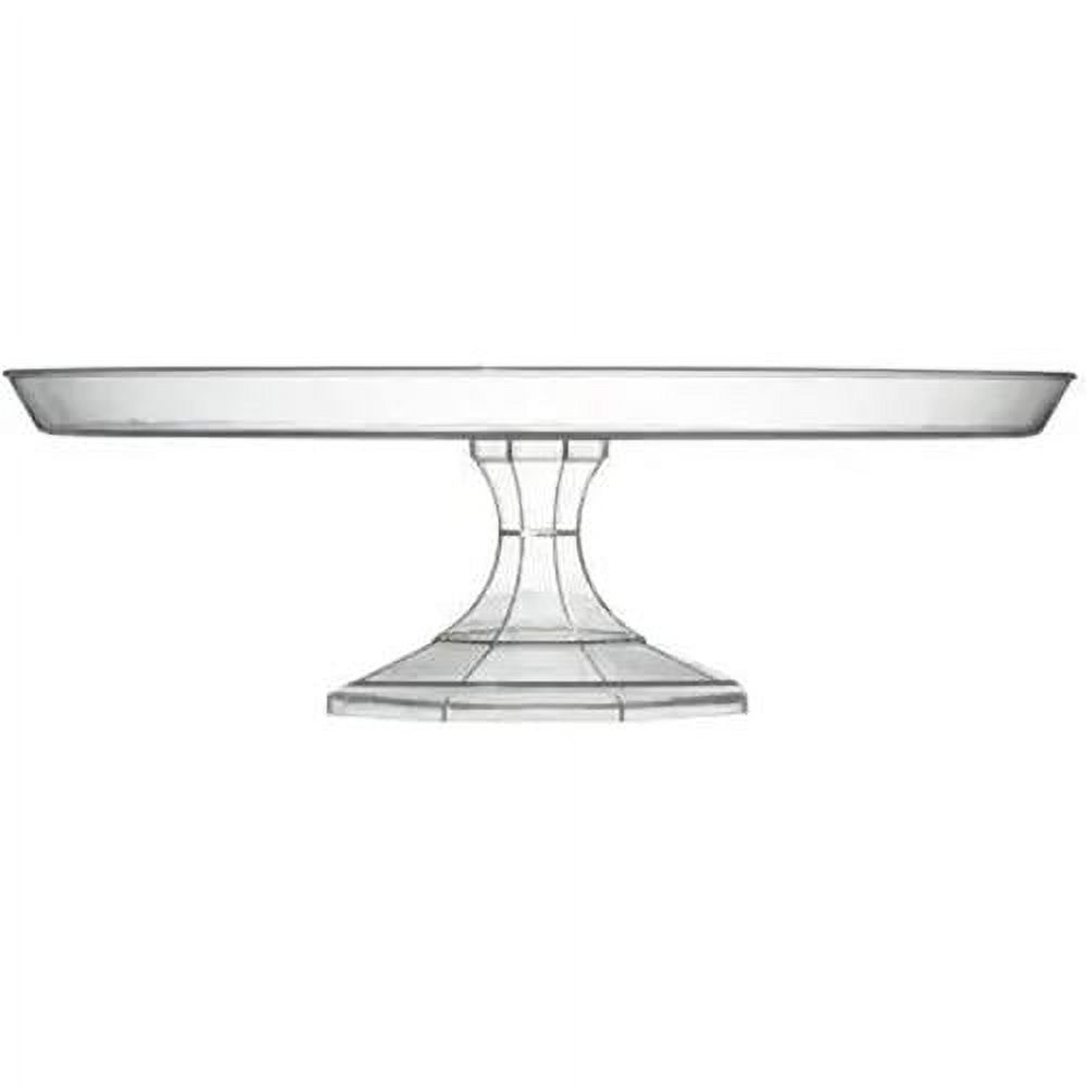 Plastic Cake Stand, Cupcakes Holder Clear Round Dessert & Cookies