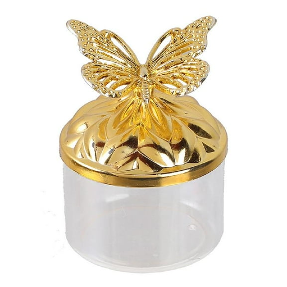 Plastic Candy Container With Metallic Butterfly Decor Party Serving Bowl