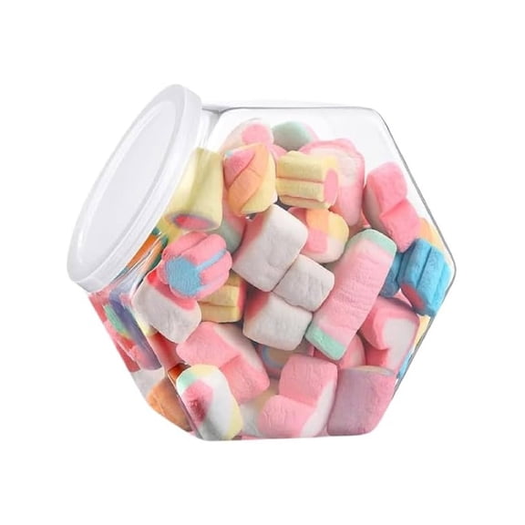 Plastic Candy Jars 73oz,TGY Hexagon Candy Containers with Airtight Lids Clear Cookie Jar for Candy Buffet, Kitchen Storage Containers Set