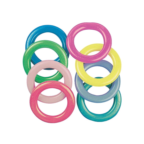 Fun Express - Plastic Cane Rack Rings(4dz) - Toys - Games - Carnival & Bingo - 48 Pieces