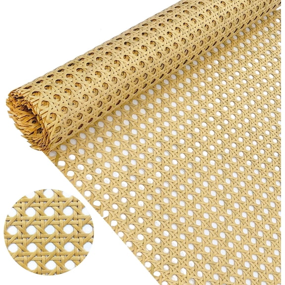Plastic Cane Webbing Roll, PE Rattan Mesh Sheet Caning Repair Supplies for DIY Furnitures Chairs Beds Cabinets Ceilings