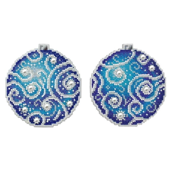 Plastic Canvas Christmas Tree Decoration - Winter Colours SR-162 Cross Stitch by MP Studia