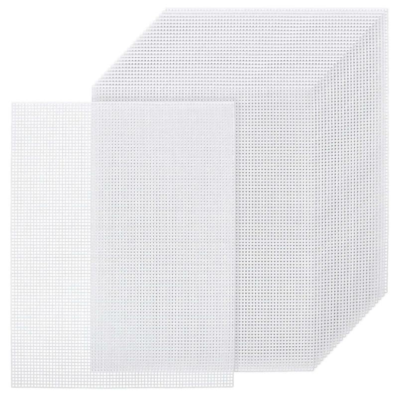Plastic Canvas Craft Sheets Permanent Needlepoint Fabric Base for Artisanal Art Projects