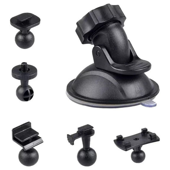Plastic Car Dash Cam Mount Replacement Accessories Kit with Suction Cup and Joint Clips for Most Models