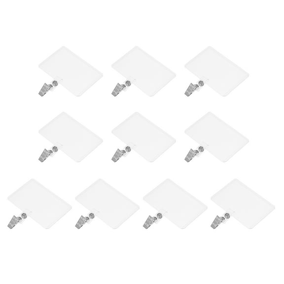 Plastic Card Protector Work Holder Name Case Credit Clear Badge Holders Vertical ID Label 10 Sets