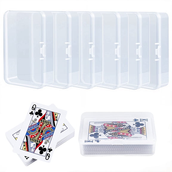 Plastic Card Storage Boxes with Hinged Lids Rectangle Clear 6.6x9.4x2.55cm Inner Diameter: 6.05x9.05cm for making