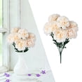 thumbnail image 1 of Plastic Carnation Bouquet, 7 Heads Artificial Flowers, Beige Simulation Plant for Mothers Day Gift, Wedding Home Centerpieces, Vase Decor, indoor Table Arrangement, Long-Lasting, 1 of 6