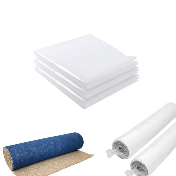 Plastic Carpet Storage Bag,QZS Heavy Duty Plastic Storage Bag,3pcs Clear Carpet Container for Home,Durable Moving Container for Home,130x26in