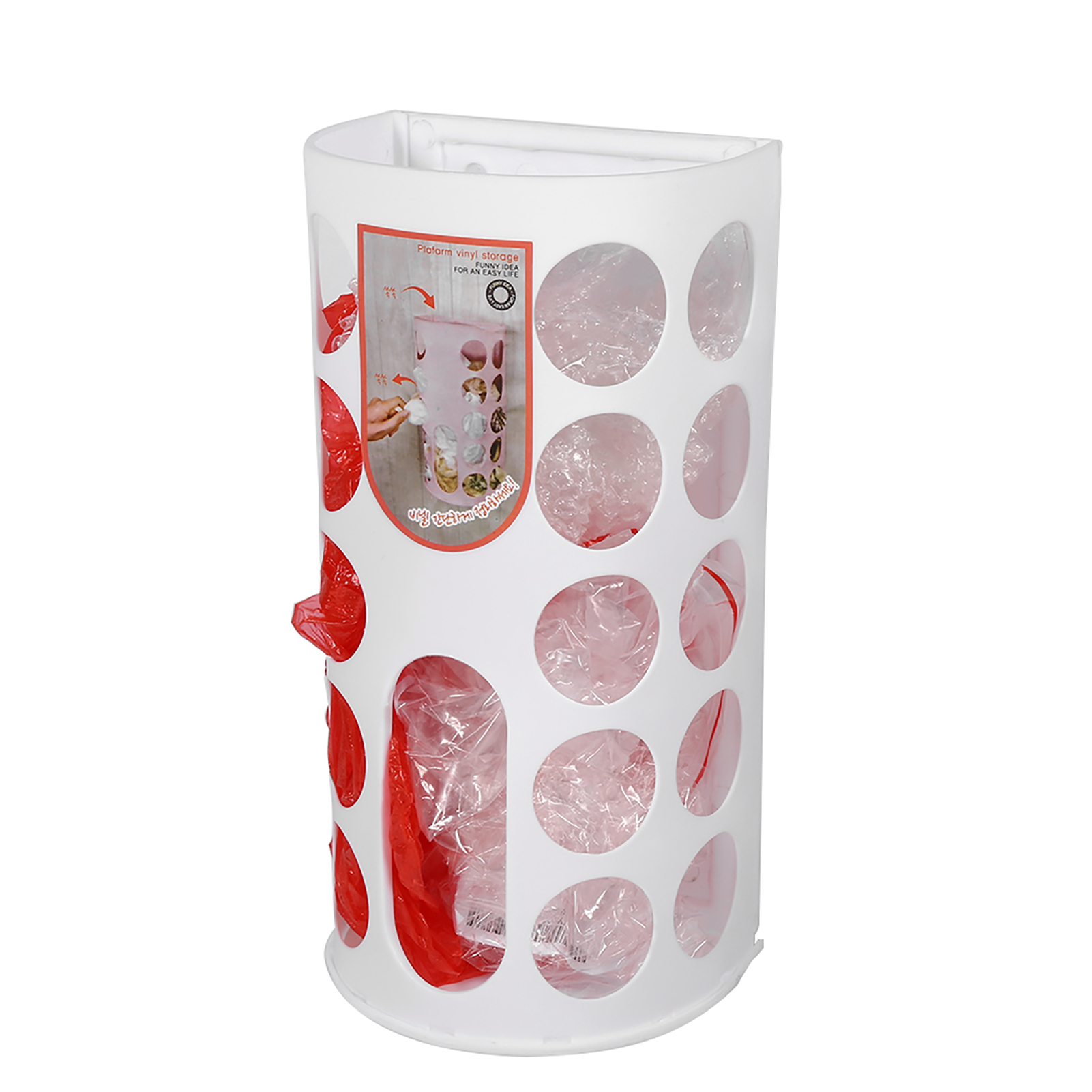 Plastic Carrier Bag Container,Wall Mount Grocery Garbage