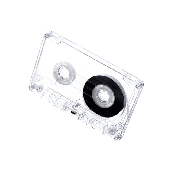 Plastic Cassette Tapes 45min/60min/90min Clear Case Plastic Texture for Lecture Recording Music Creation Clear Playback