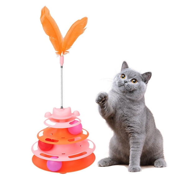 Plastic Cat Disc Ball Toy with Multi - layered Design for Indoor and Outdoor Use, Stimulating Brain Potential and Improving Hunting Instincts