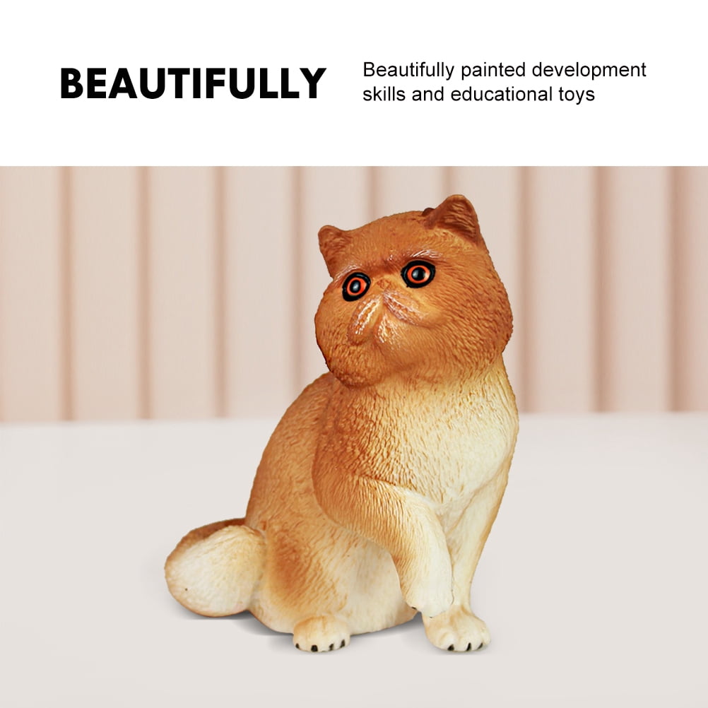 Plastic Cat Figurine Plastic Cat Figurine Cat Model Adornment Realistic