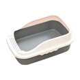 thumbnail image 1 of Plastic Cat Litter Box,12.2x8.3x6.3 Inch Open Top High-Sides Litter Pan Including Scoop,Large Odor-Free Low Entrance for Senior & All Cats,Gray, 1 of 7