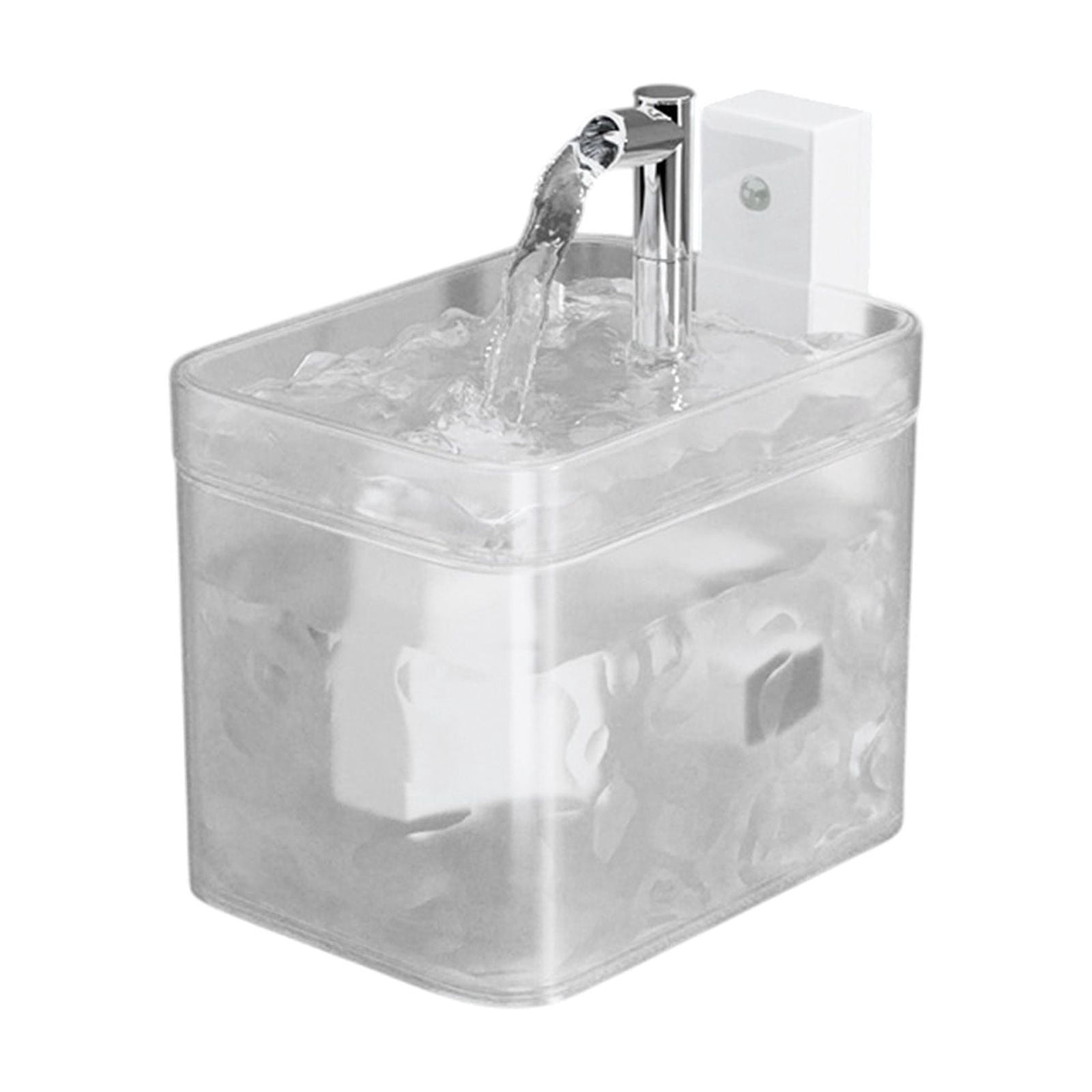 Plastic Cat Water Fountains Transparent and Visible Tank,Cat and Dog Drinking Bowl Water Foutain Indoor Easy to Clean Small Pet Water Fountain