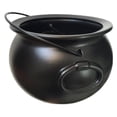 thumbnail image 1 of Plastic Cauldron Kettle Halloween Candy Bowl with Handle,Large Witch Cauldron Pot Bucket for Halloween Decorations Trick or Treat Party Supplies,St. Patrick's Coins Holder & Party Favors (Black), 1 of 4