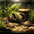 thumbnail image 1 of Plastic Cave Hideout with Basking Terrace for Turtle Lizard Aquarium Tank Decoration Climbing Shelter, 1 of 6
