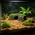thumbnail image 1 of Plastic Cave Hideout with Basking Terrace for Turtle Lizard Aquarium Tank Decoration Climbing Shelter, 1 of 6