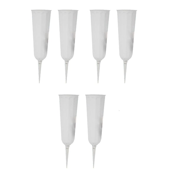 Plastic Cemetery Vases with Spikes for Freshing or Artificial Flower Pack of 6