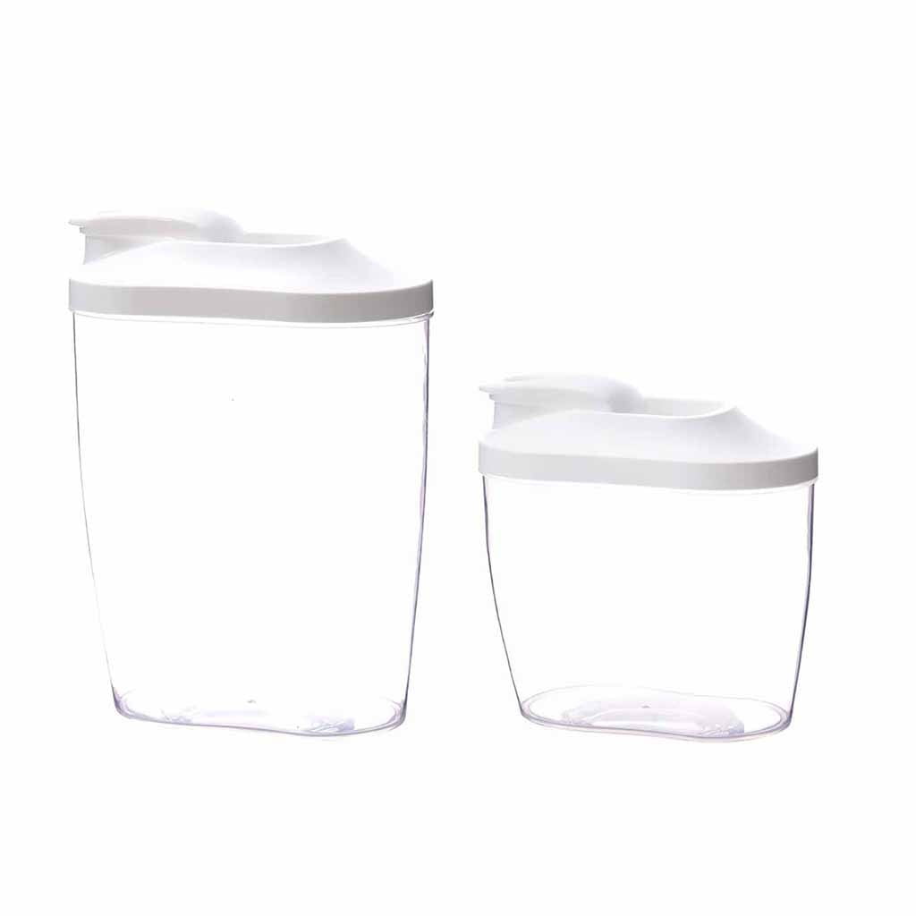 Plastic Cereal Dispenser Storage Box Kitchen Food Dip Containers for Lunches 2 Compartment Meal