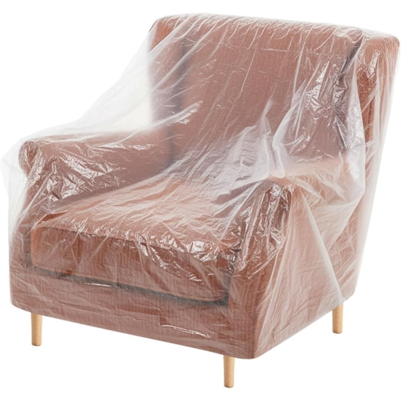 Plastic Chair Covers, Waterproof Covers for Furniture, Dust Proof Couch Cover for Moving Storage, Cover Protectors for Armchair Recliner Sofa Chaise