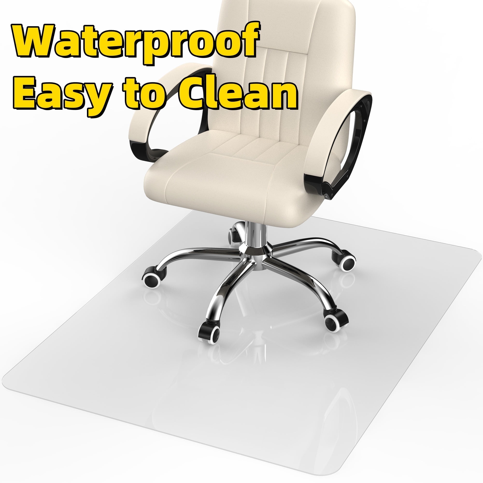 2pcs PVC Chair Mat for Hardwood Floors 36"x 48" Office Chair Mats ,Floor Protector Mat for Desk Chair,Easy to Clean