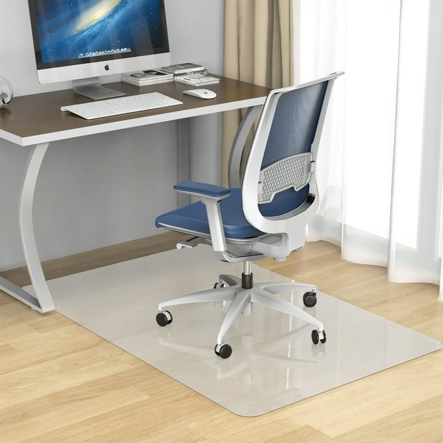 "36""x48"" PVC Plastic Chair Mat for Hardwood Floors, Office Desk Chair