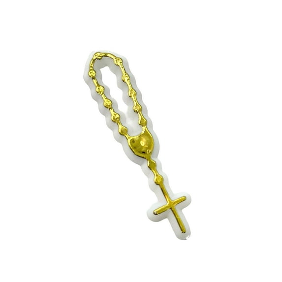 Plastic Charm Gold Rosary (144 Pieces)