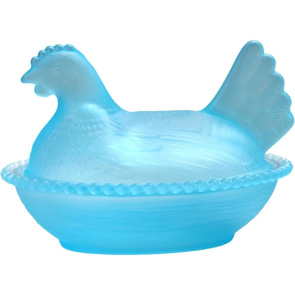 Plastic Chicken Shaped Candy Dish - Hen on Nest Retro Bowl with Lid, Lightweight Decorative Jar for Snacks Countertop Decor & Table Centerpiece
