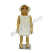Plastic Child Kid Mannequin 1-2 Years Old Standing Pose Turnable Arms with One Free Wig #PS-KD-1+FREE WIG