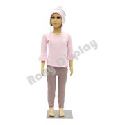 Plastic Child Kid Mannequin 4-6 Years Old Standing Pose Turnable Arms Removable and Turnable Head with One Free Wig #PS-D2/D02+Free Wig