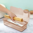 thumbnail image 1 of Plastic Chopsticks Storage Box with Drainage Holes | Cutlery & Utensil Organizer for Kitchen Countertop | 1-Piece Brown, 1 of 5