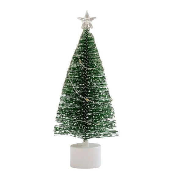 Christmas LED Needle Tree (8.2x8.2x17.2cm), Colorful Small Desktop Window Decor