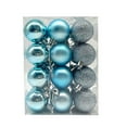 thumbnail image 1 of Plastic Christmas Tree Bauble Ornaments Set of 24, 3cm Size with Sparkling Finish, Shatterproof for Home Party Decor, 1 of 4