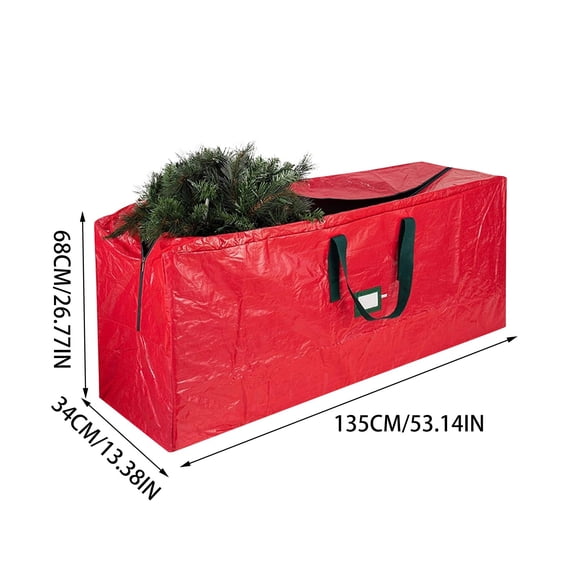 Plastic Christmas Tree Storage Bag - Large Christmas Tree Storage Box Container Made from Durable Waterproof Fabric with Handles & Dual Zipper - Fits Up to 8ft Holiday Trees