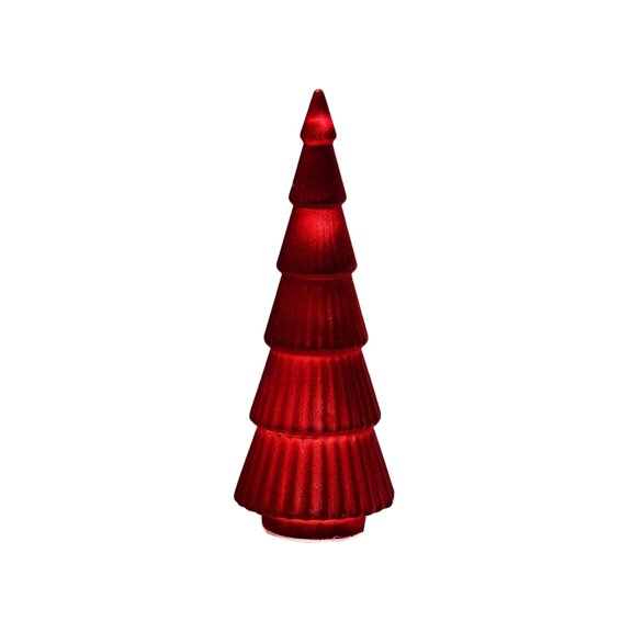 Plastic Christmas Tree with Led, Centerpieces - Elevate Space with Timeless Glow for Holiday Home, Party Centerpiece Display (9.5")