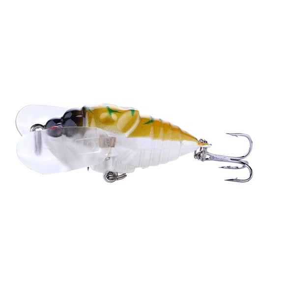 Cicada Fishing Catcher Double Treble Hooks Durable Attract Big Fish Realistic Reusable