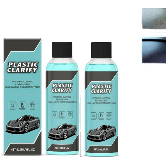 Plastic Clarify for Cars,Automotive Plastic Refurbisher for Car Plastic Parts,Waterless Spray Wax,2025 New Plastic Parts Refurbish Agent,Plastic Rubber Leather Restorer for Cars