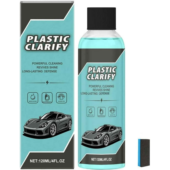 Plastic Clarify for Cars, 120 Ml, Waterless Spray Wax, Car Interior Plastic Cleaner & for Cars 120ml