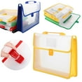 thumbnail image 1 of Plastic Clear Envelopes With Buckle Expanding File Folders Letter/A4 Size Documents Organizer For School Home, 1 of 4