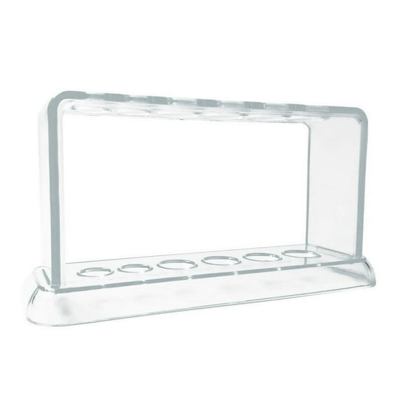 Plastic Clear Test Tube Rack 6 Holes Stand Lab Test Tube Stand Shelf School Supply Lab Equipment 16.7X8X3 cm