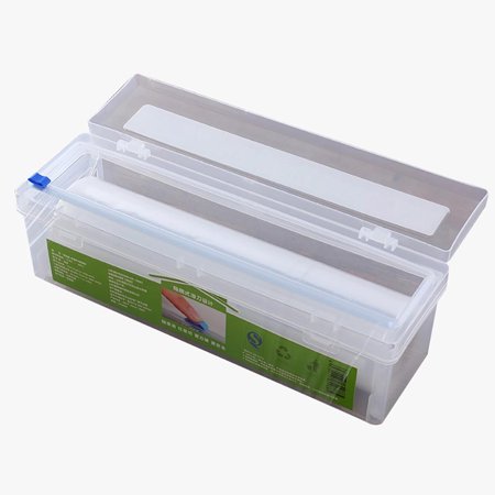 Plastic Cling Wrap Refillable Plastic Wrap Dispenser with Slider Cutter Food Wrap Stretch Clear Cling Wrap (Cutting Box)