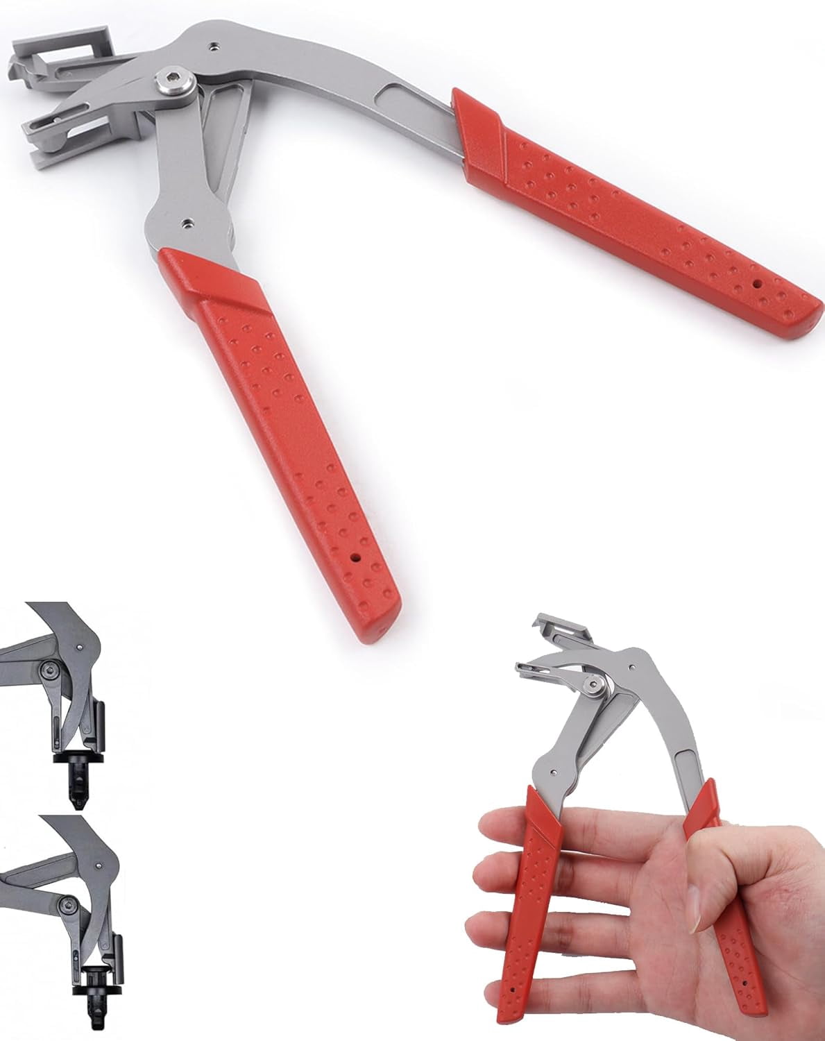 Plastic Clip Tool, Automotive Clip Removal Tool, Heavy Duty Car Clip Pliers, Removal Pliers for Fasteners, Trim & Panel Removal, Four-Point Support, Damage-Free Lifting Auto Repair Tool