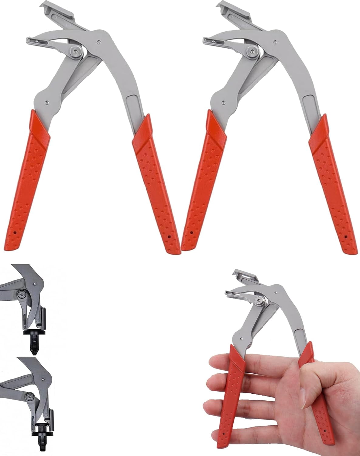 Plastic Clip Tool, Automotive Clip Removal Tool, Heavy Duty Car Clip Pliers, Removal Pliers for Fasteners, Trim & Panel Removal, Four-Point Support, Damage-Free Lifting Auto Repair Tool
